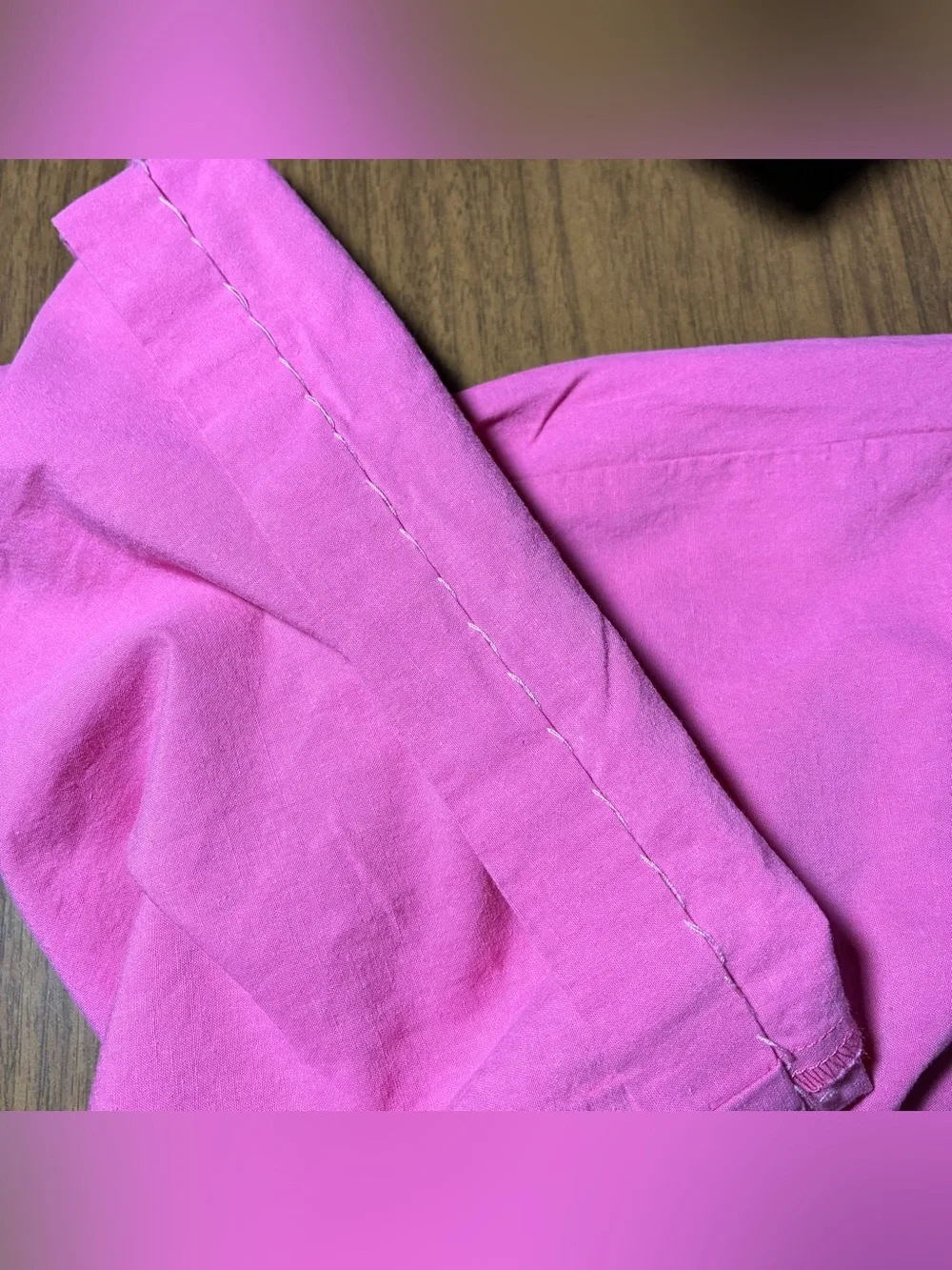 Zara Women's Wide Leg Pants XS Pink Linen Blend High Rise Pleated Lightweight